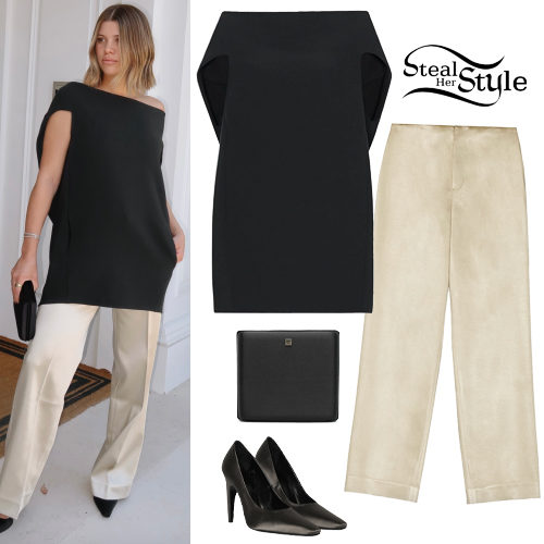 Black Blouse, Satin Pants