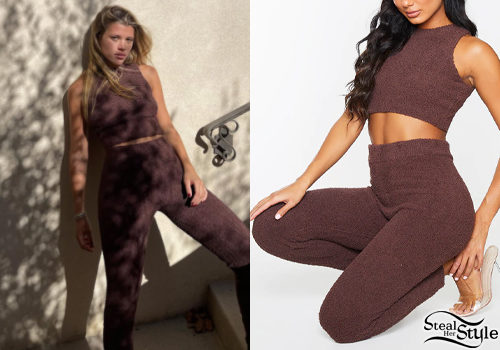 Brown Knit Top and Leggings