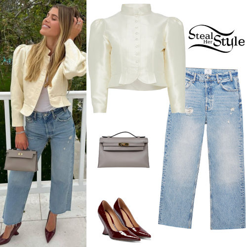 Crop Jacket, Blue Jeans