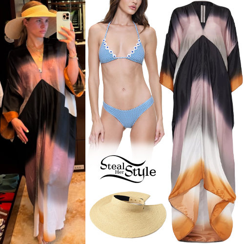 Gingham Bikini, Printed Dress