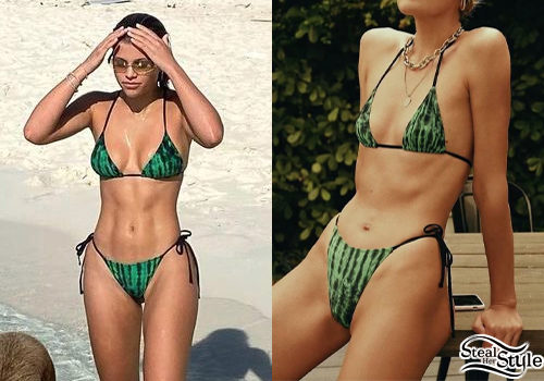 Green Tie-Dye Triangle Bikini