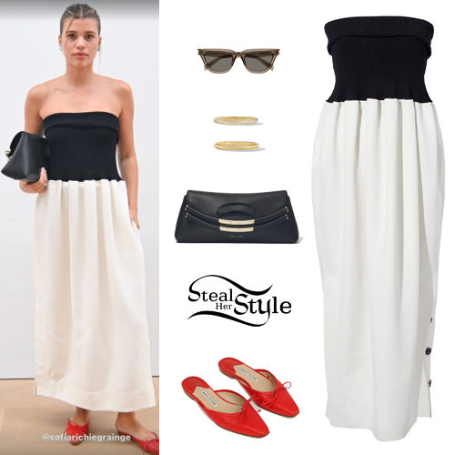 Knit Dress, Red Flats