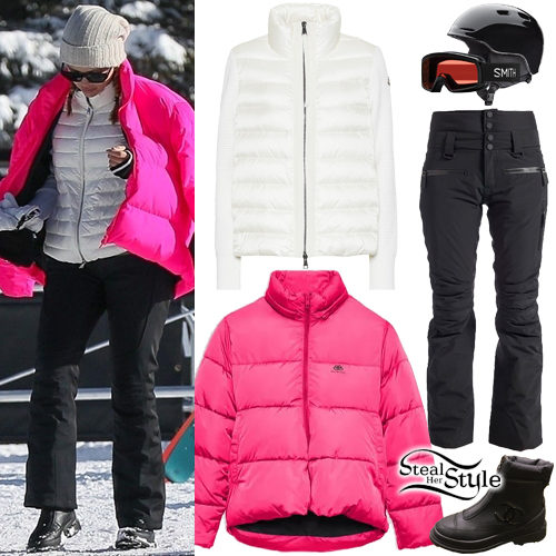 Pink Jacket and Black Pants