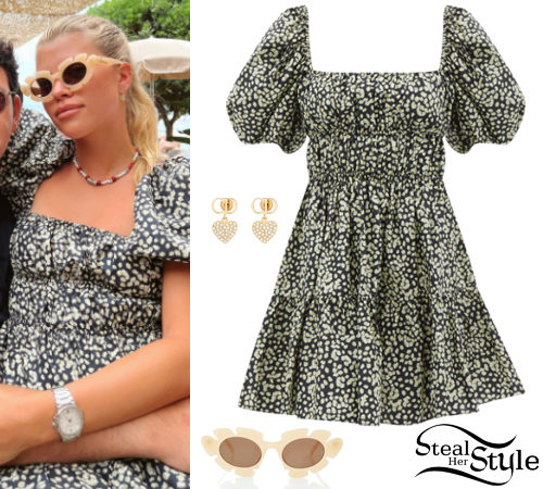 Printed Dress, Flower Sunglasses