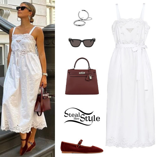 White Dress, Velvet Flats