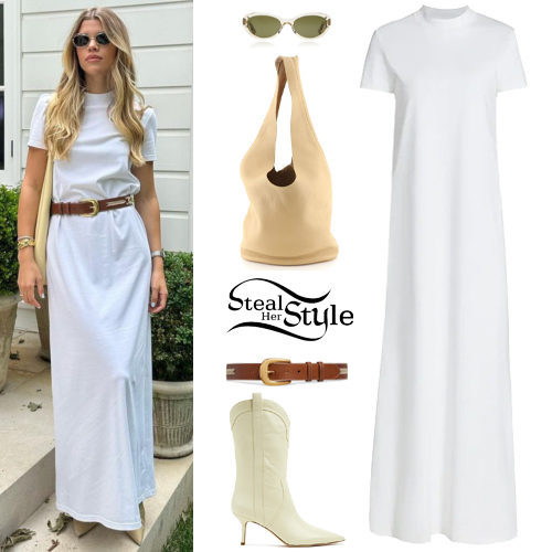 White Maxi Dress and Boots