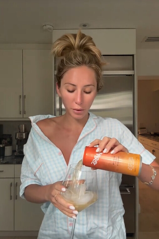 Blue Gingham Pajama Set and Van Cleef & Arpels Bracelet