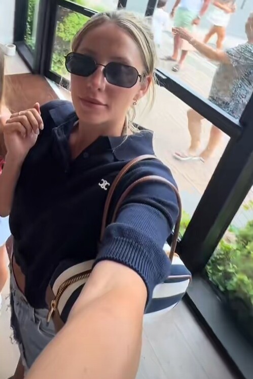 Celine Cropped Polo and Miu Miu Beau Bag