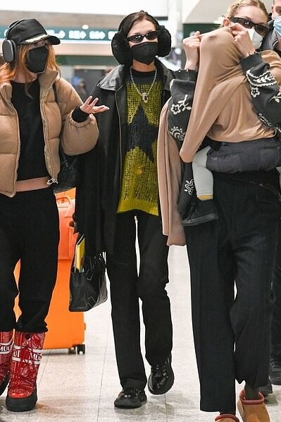 Bella Hadid Arriving in Milan February 22, 2022