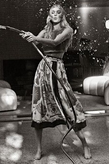 Etro Maritime Silk Skirt and Graphic Cashmere Top