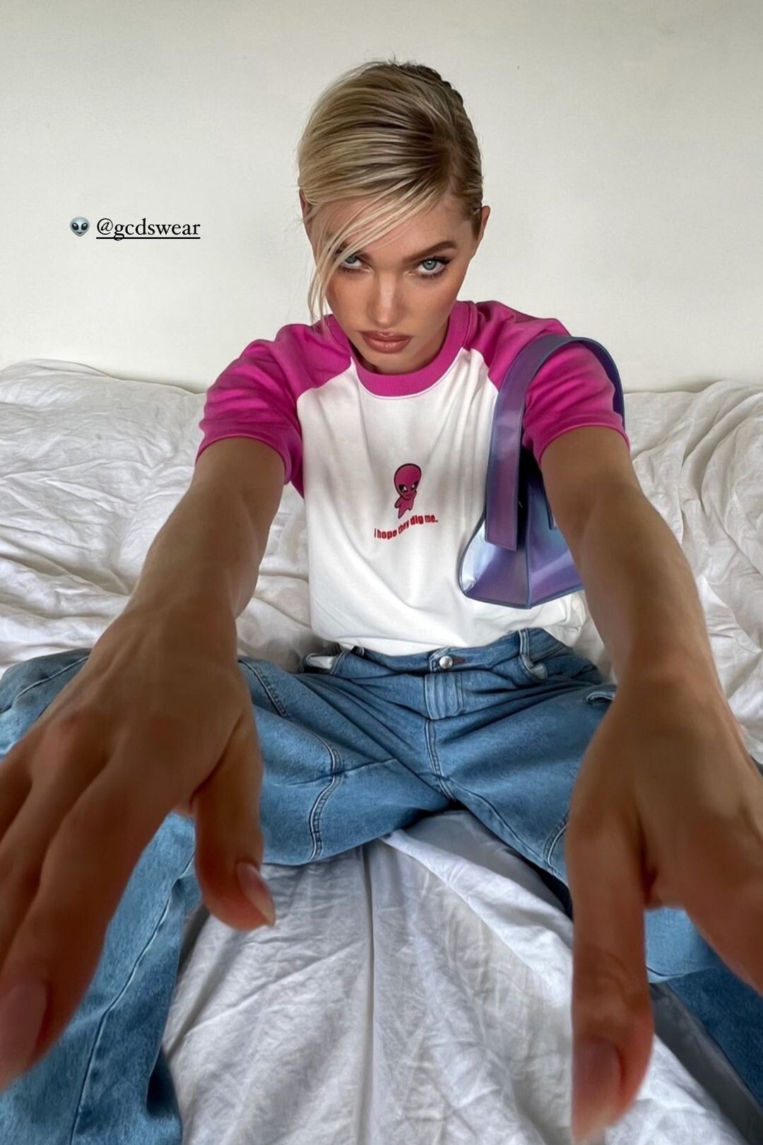 Gcds Alien Raglan Tee and Wide-Leg Cargo Jeans