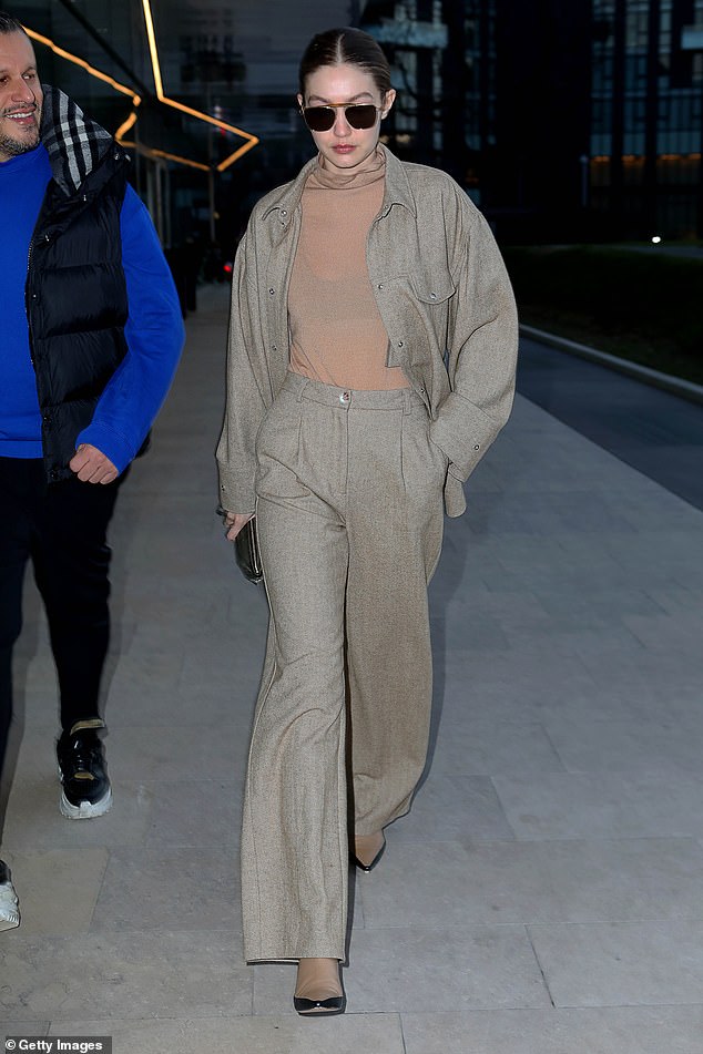 Gigi Hadid Milan February 19, 2020