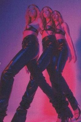 Sheer Lace Bra and Latex Motor Pants