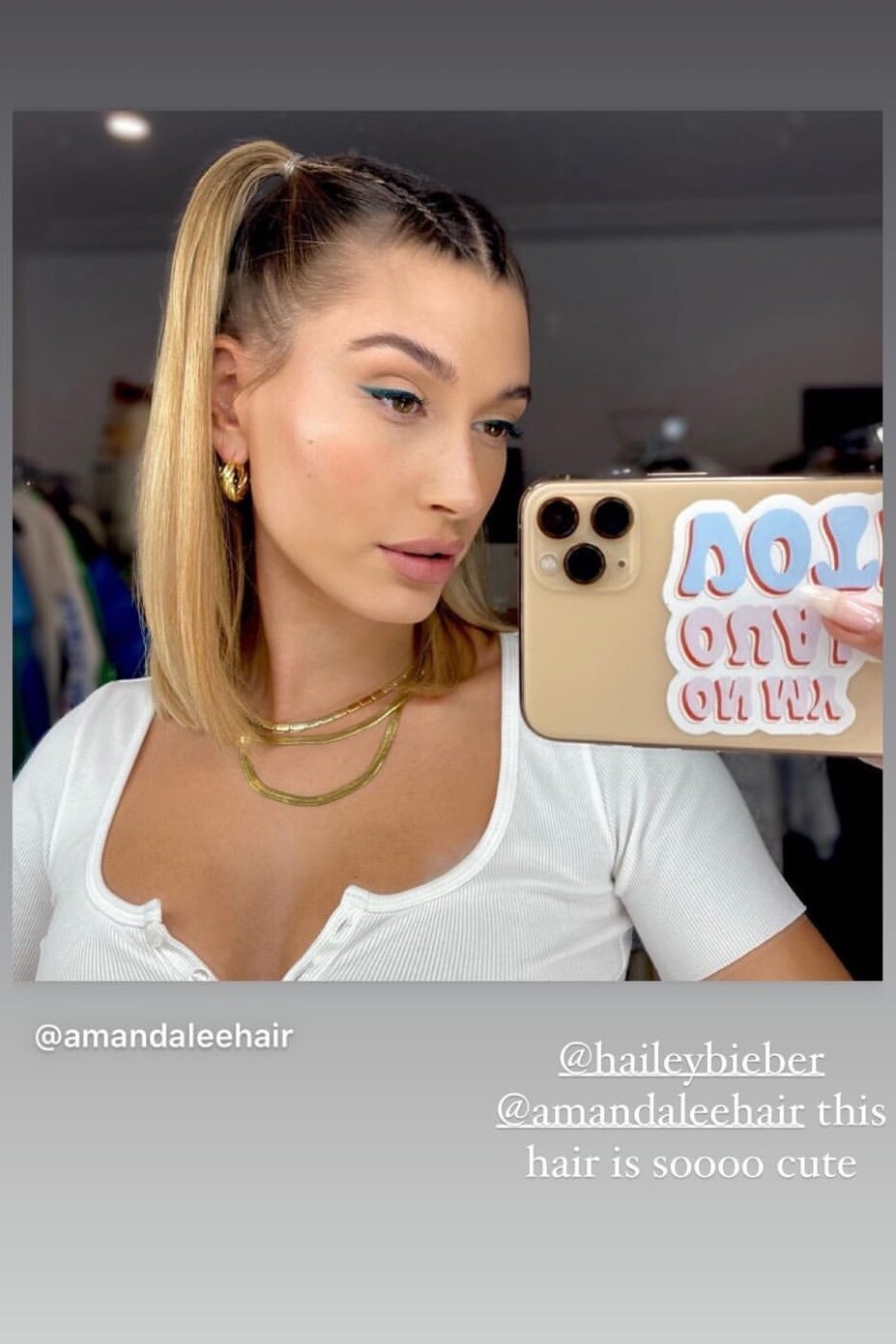 Hailey Bieber Instagram Story October 8, 2020