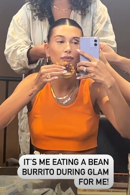 Hailey Bieber Instagram Story August 31, 2021