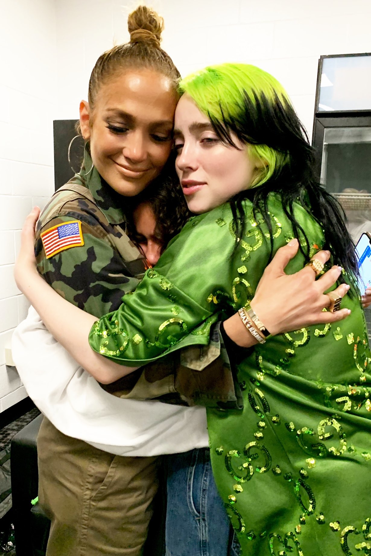 Jennifer Lopez Backstage at the Billie Eilish Concert March 9, 2020