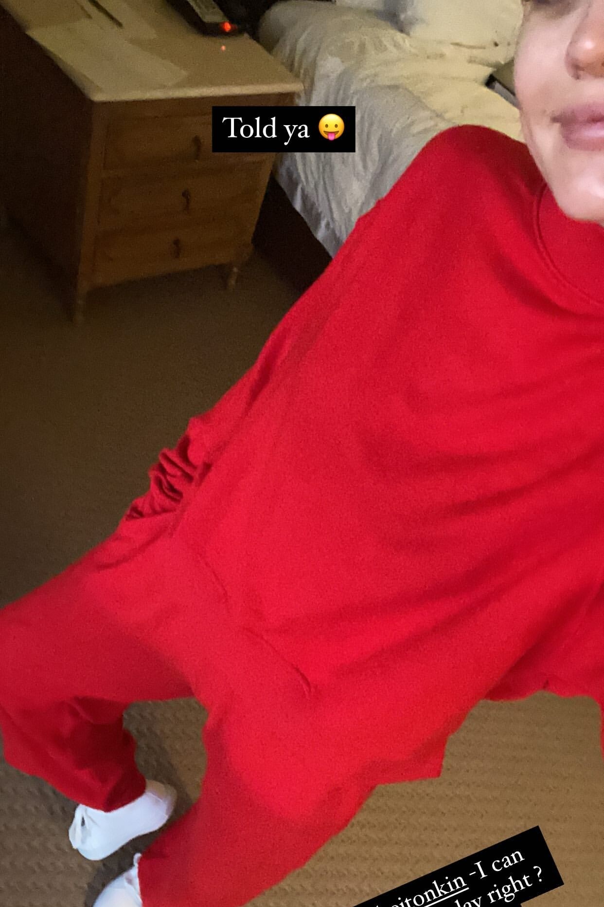 Lucy Hale Instagram Story December 15, 2020