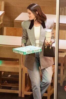 Houndstooth Blazer and Serpentine Duo Bag