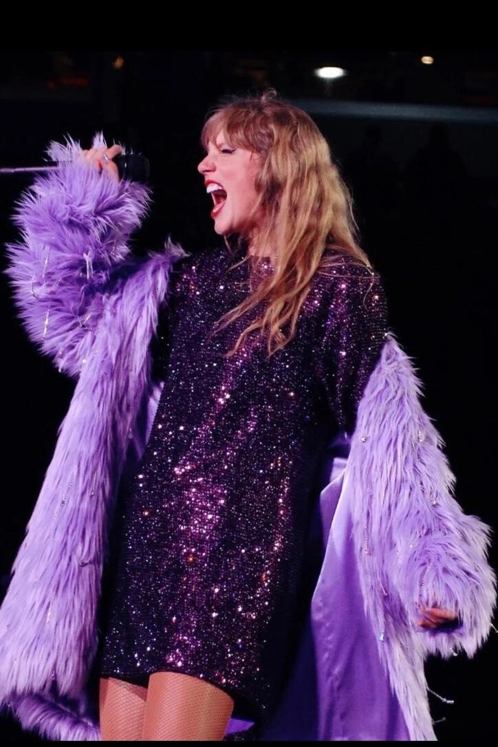 Sequin Mini Dress and Shaggy Faux Fur Coat