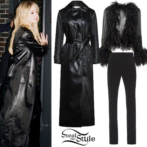 Feather Blouse, Leather Coat