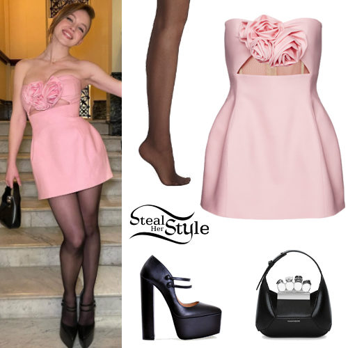 Pink Mini Dress and Platforms