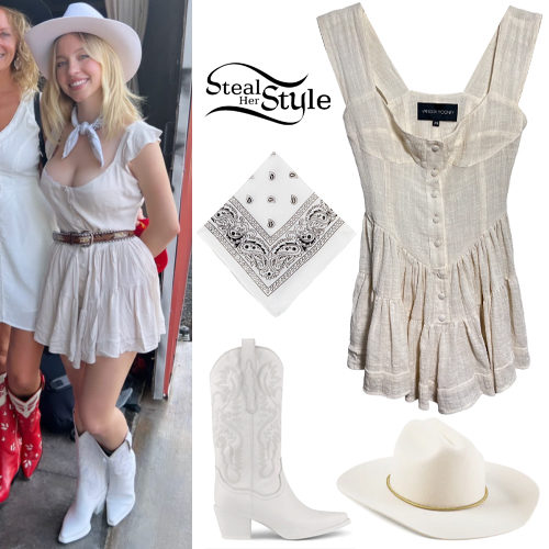 Romper Dress, White Boots