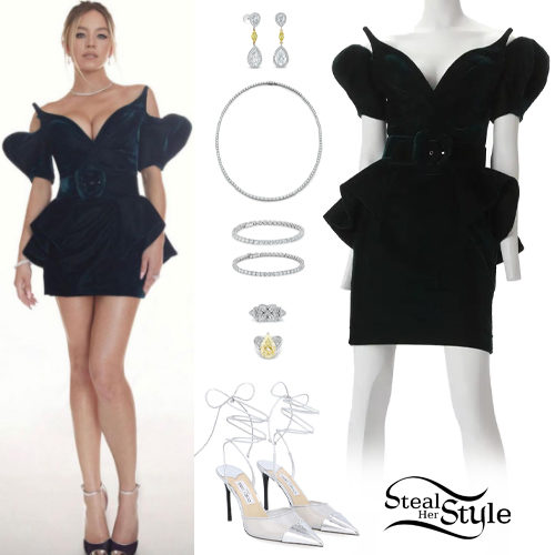 Velvet Mini Dress, Pointed Pumps