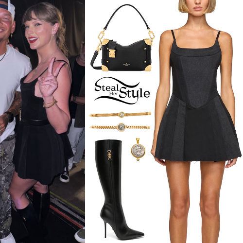 Black Mini Dress and Boots