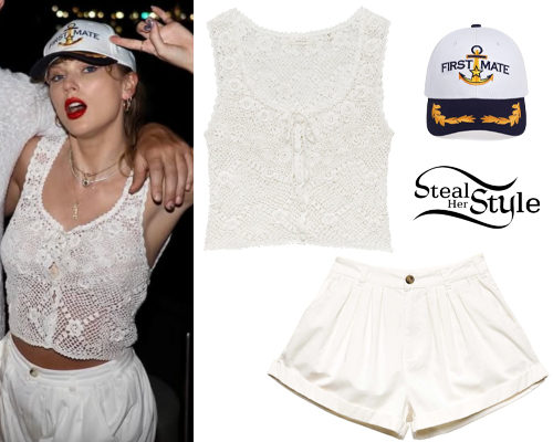 Crochet Top, White Shorts