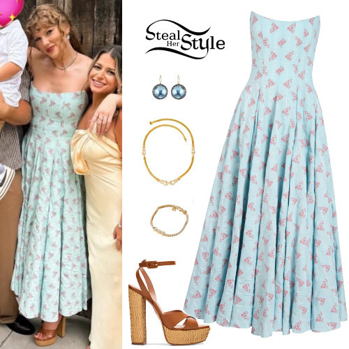 Floral Dress, Platform Sandals