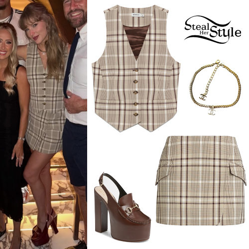 Plaid Vest and Skirt