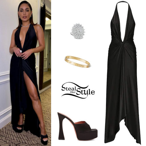 Black Gown, Platform Mules