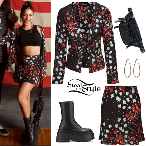 Floral Blouse and Skirt