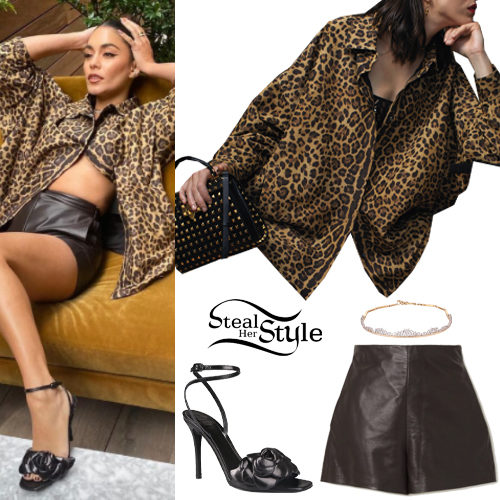 Leopard Shirt, Leather Sandals