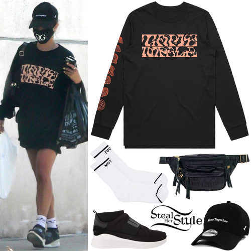 Long Sleeve Tee, Black Sneakers