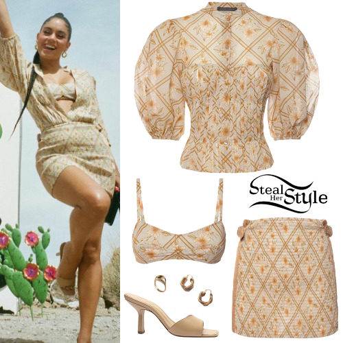 Printed Blouse and Skirt