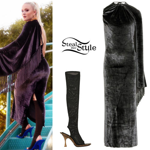 Velvet Dress, Peep Toe Shoes