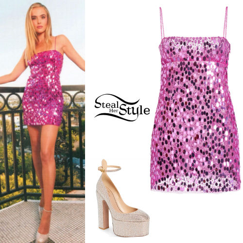 Pink Mini Dress, Platform Shoes